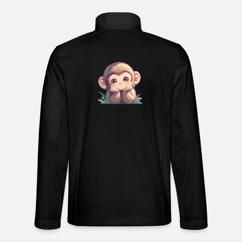Makaken Makake - Unisex Softshelljacke - Schwarz
