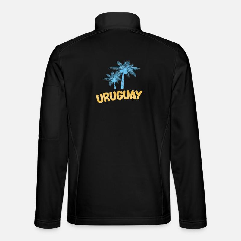 Palm Trees Uruguay - Unisex Softshell Jacket - black