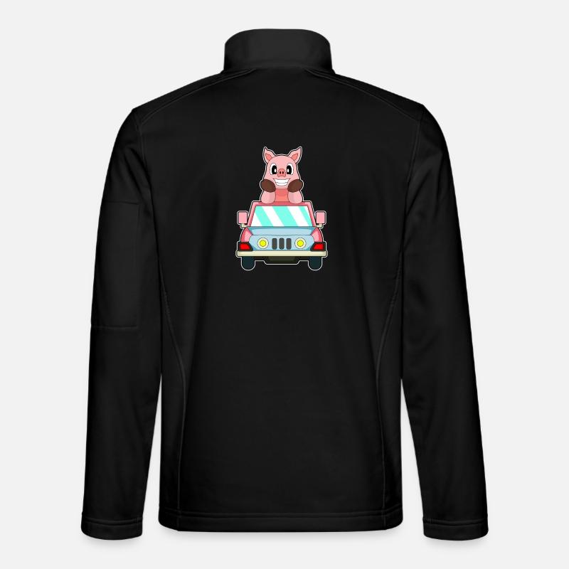 Pig Car - Unisex Softshell Jacket - black