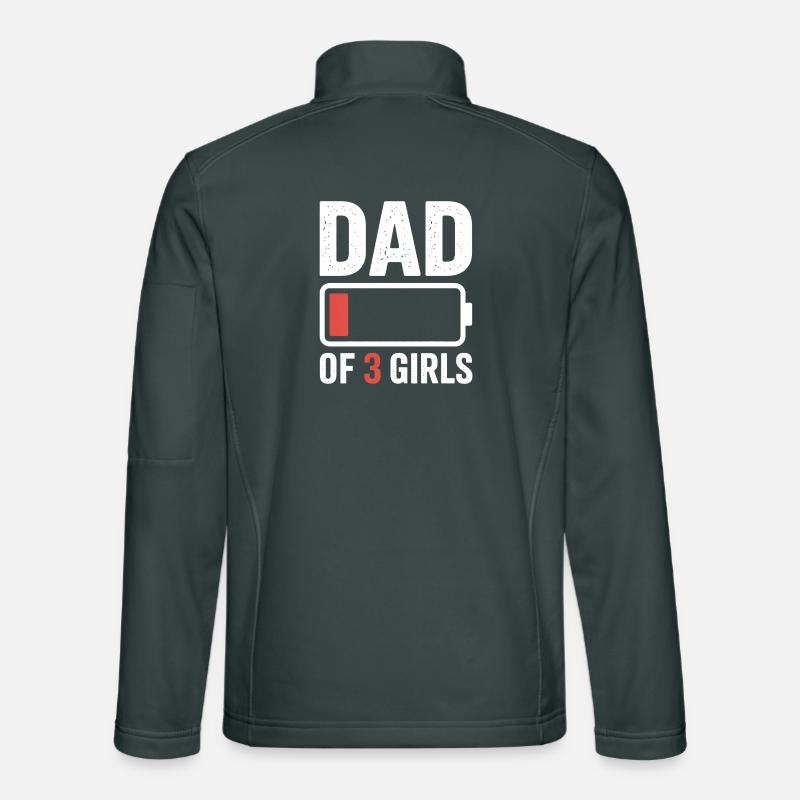 Vater von drei Mädchen Batterie-Ikone Tee Unisex Softshelljacke