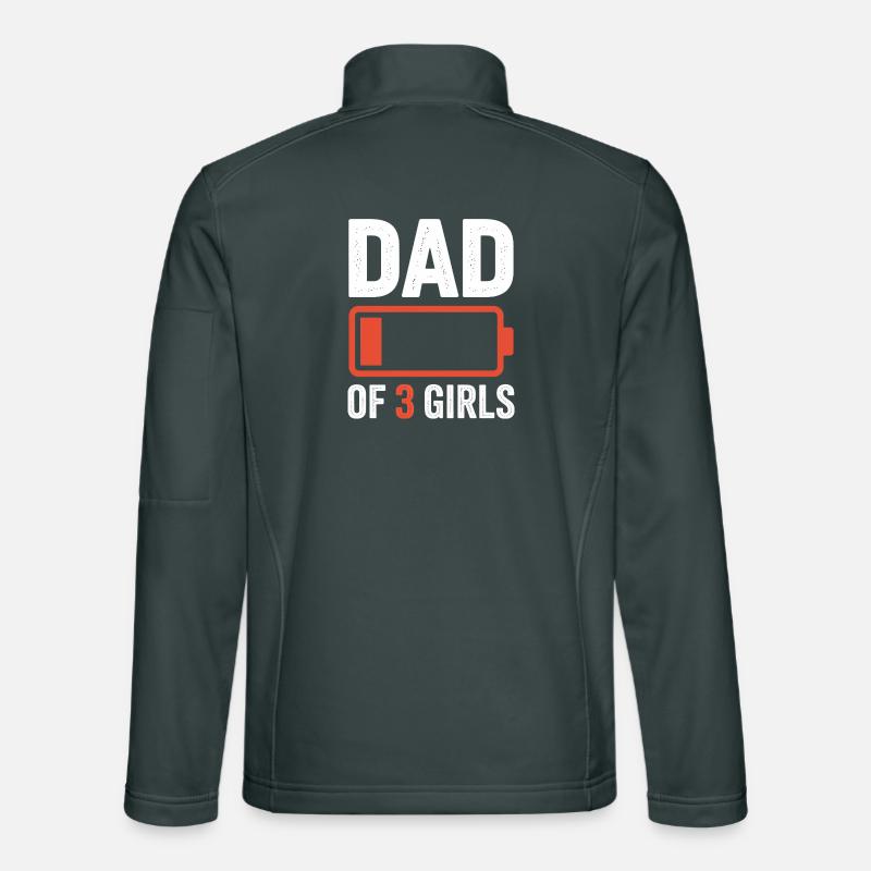 Papa de 3 filles Battery Pride Veste en tissu softshell Unisexe