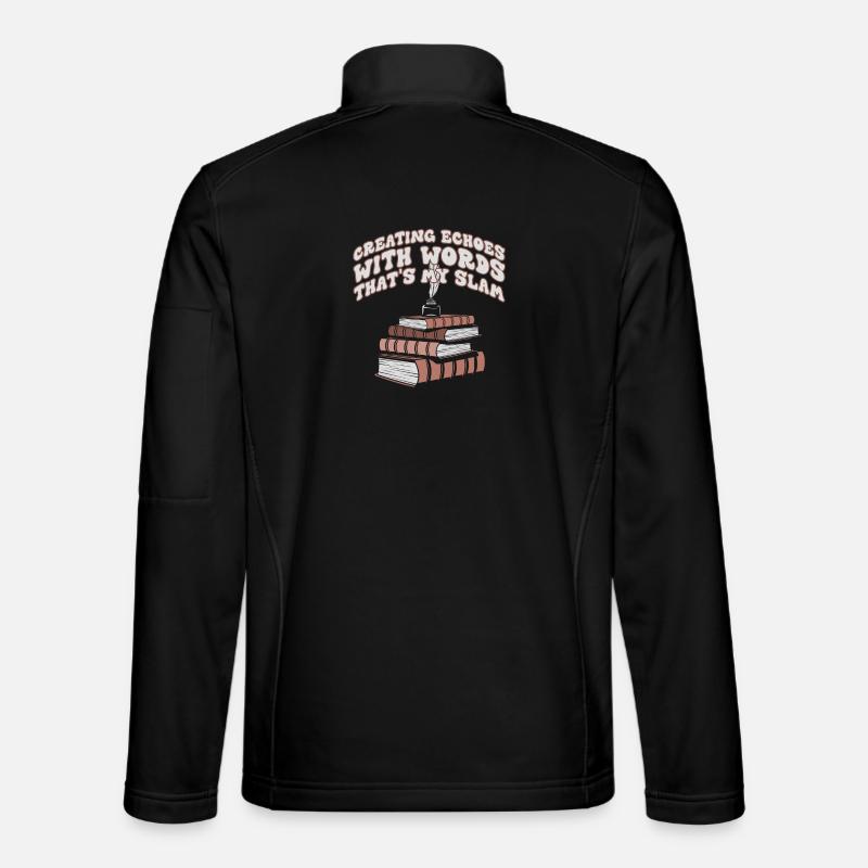 Echoes Through Words Slam Stack - Unisex Softshell Jacket - black