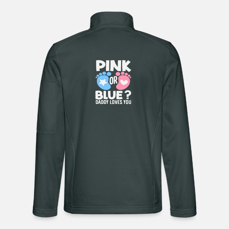 Pink Oder Blau Papa Liebt Dich Reveal Unisex Softshelljacke