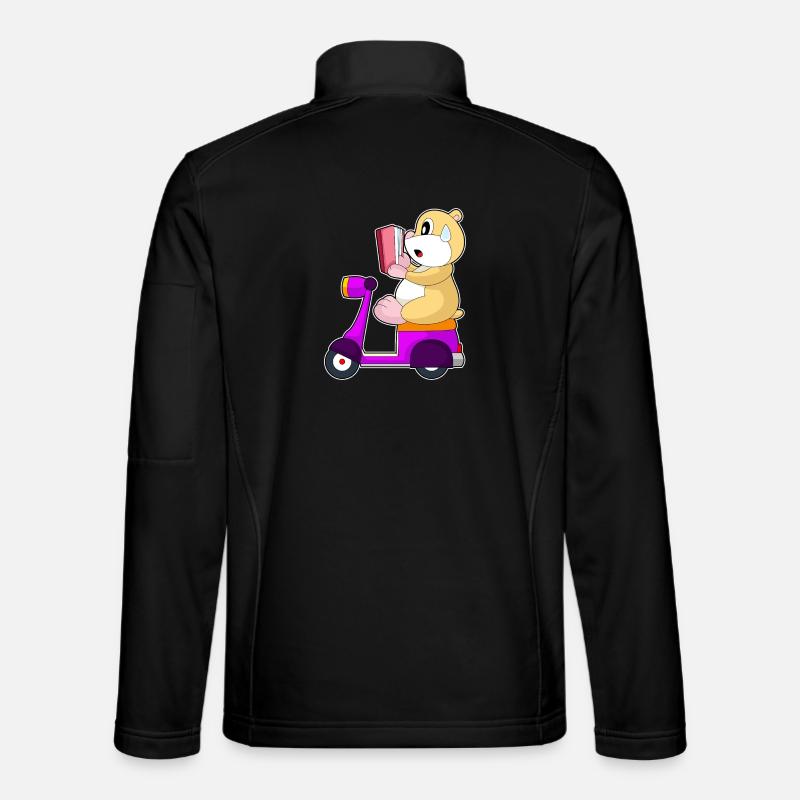 Hamster Motorroller - Unisex Softshelljacke - Schwarz