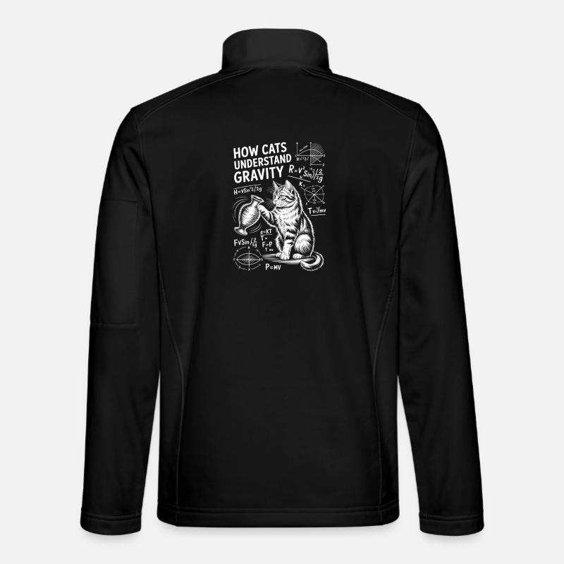 Physics Cats Sayings Math Joke Physics Gift - Unisex Softshell Jacket - black