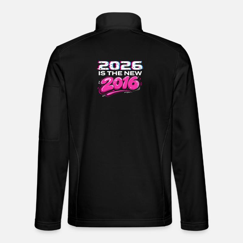 2026 Neue 2016 Throwback-Internet-Vibes - Unisex Softshelljacke - Schwarz
