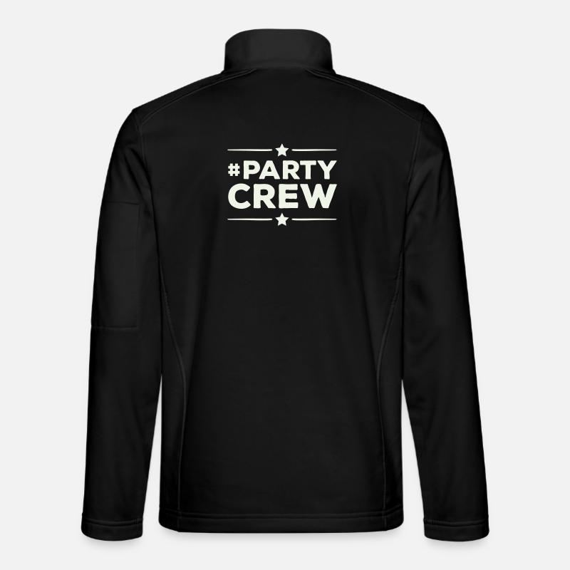 Party Crew Lettering - Unisex Softshell Jacket - black