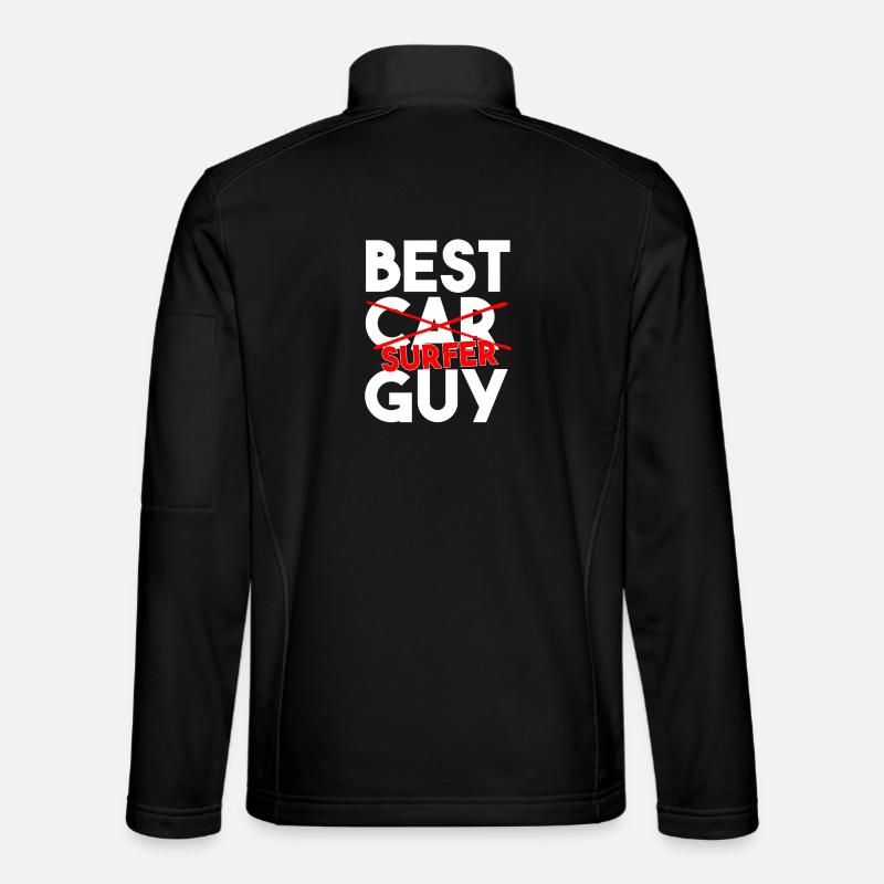 Bester Surfer-Typ Lustige Surf-Typografie - Unisex Softshelljacke - Schwarz