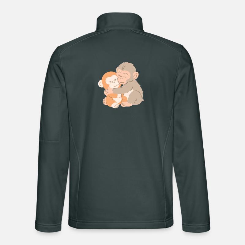 Hugging Monkeys Embrace Unisex Softshell Jacket