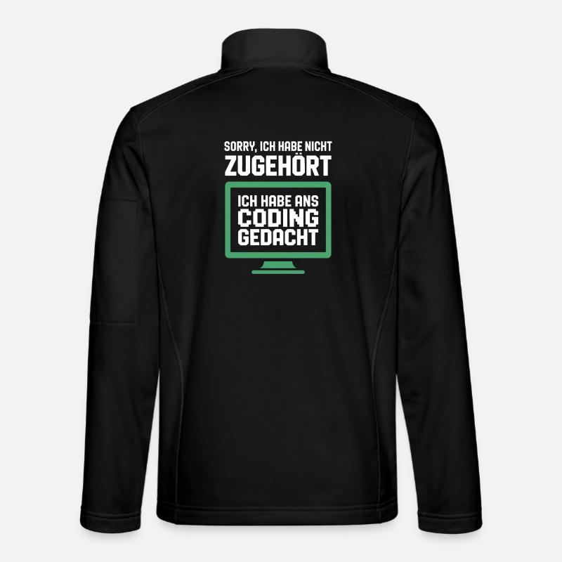 Coding Gedanke am Bildschirm - Unisex Softshelljacke - Schwarz