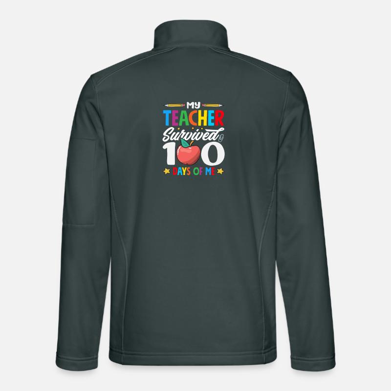Lehrer hat 100 Tage mit mir überlebt Unisex Softshelljacke