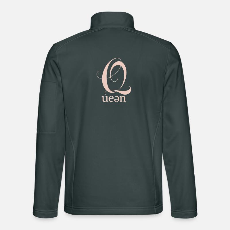 Q Queen Monogram Font Unisex Softshell Jacket