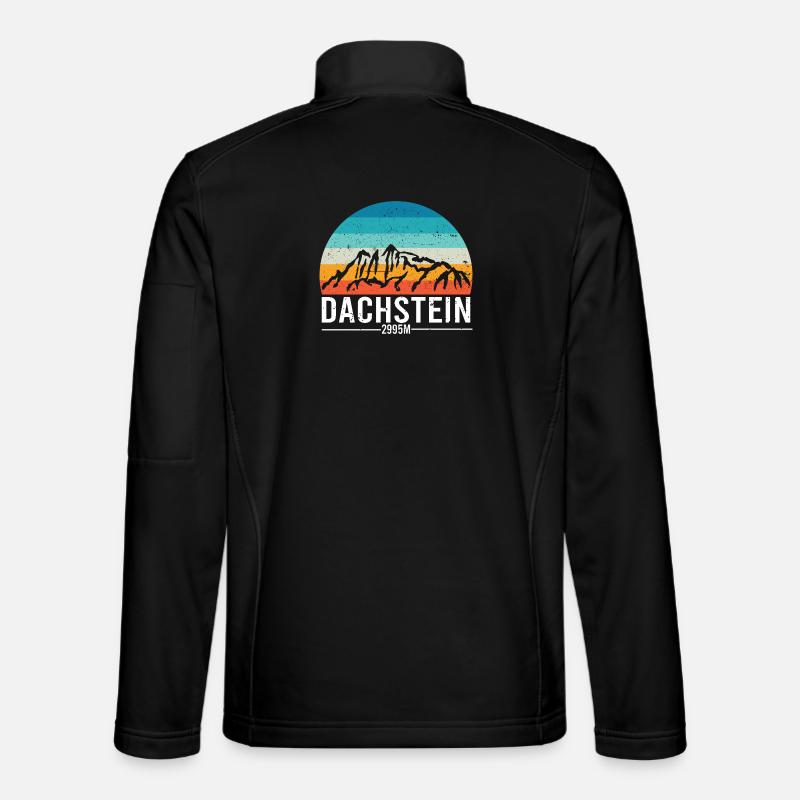 Dachstein Ramsau Austria Retro Sunset - Unisex Softshell Jacket - black