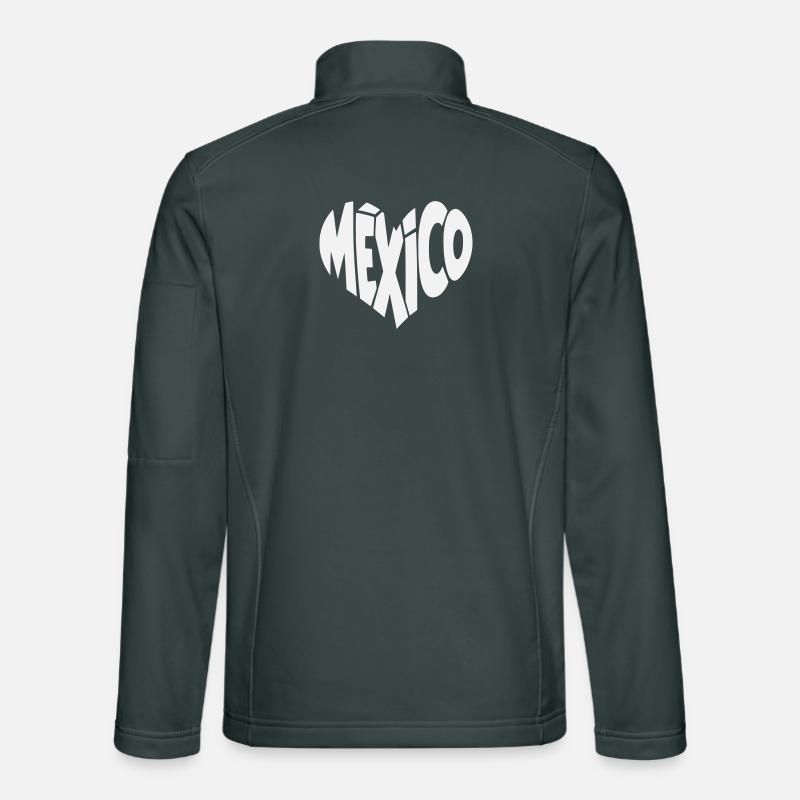 Cœur de Lettrage du Mexique Veste en tissu softshell Unisexe