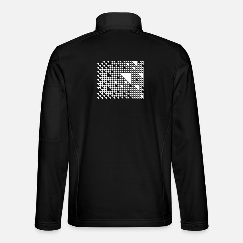 Triangular Mosaic Grid - Unisex Softshell Jacket - black