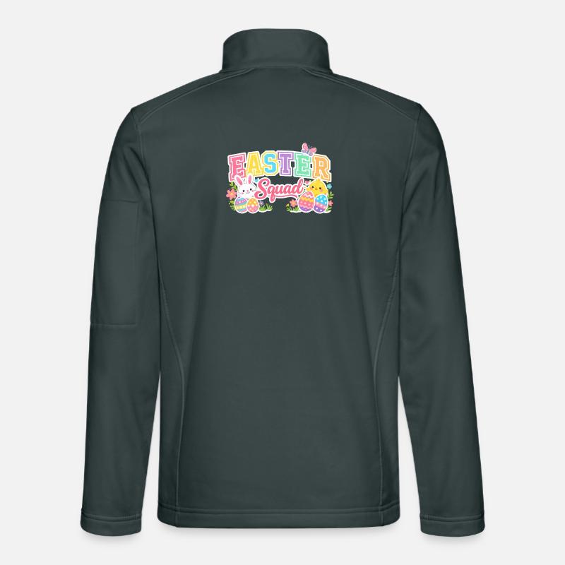 Easter Squad Colorful Eggs Chick Unisex Softshell Jacket