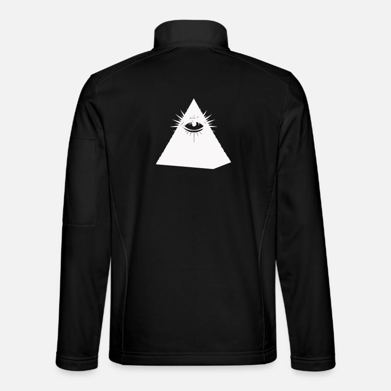 Symbole de l’œil pyramidal Illuminati - Veste en tissu softshell Unisexe - noir