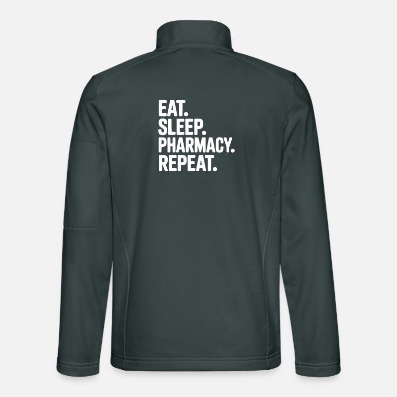 Eat. Sleep. Pharmacy. Repeat. Unisex Softshell Jacket