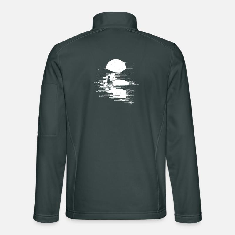Fischen Grafik Unisex Softshelljacke
