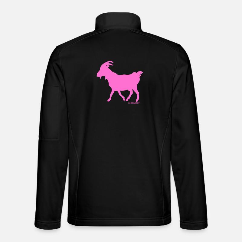 Syndebuk-lyserød - Unisex softshelljakke - sort