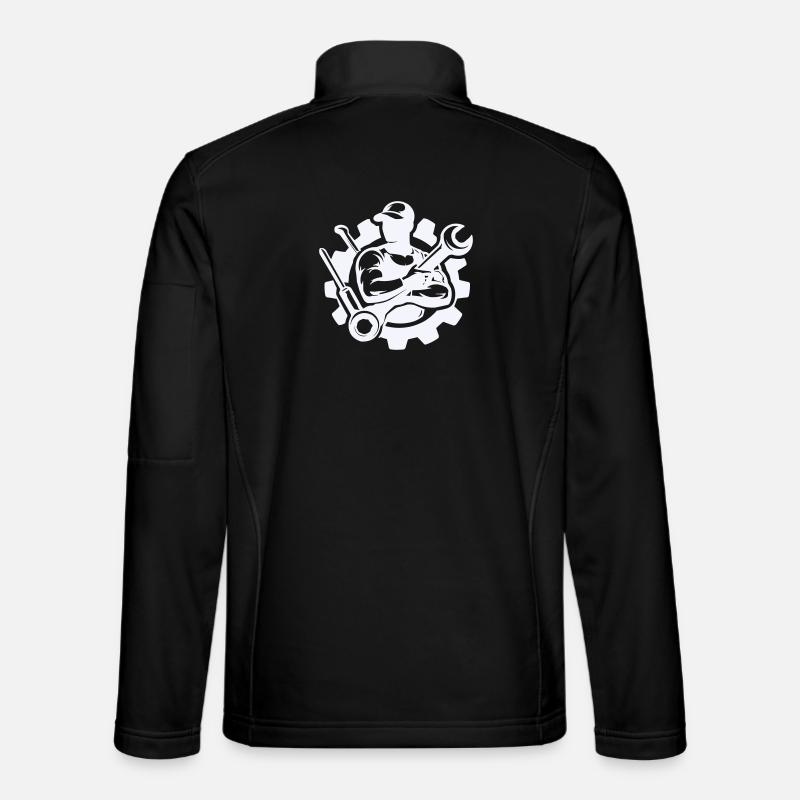 Schrauberkraft im Zahnrad-Design - Unisex Softshelljacke - Schwarz