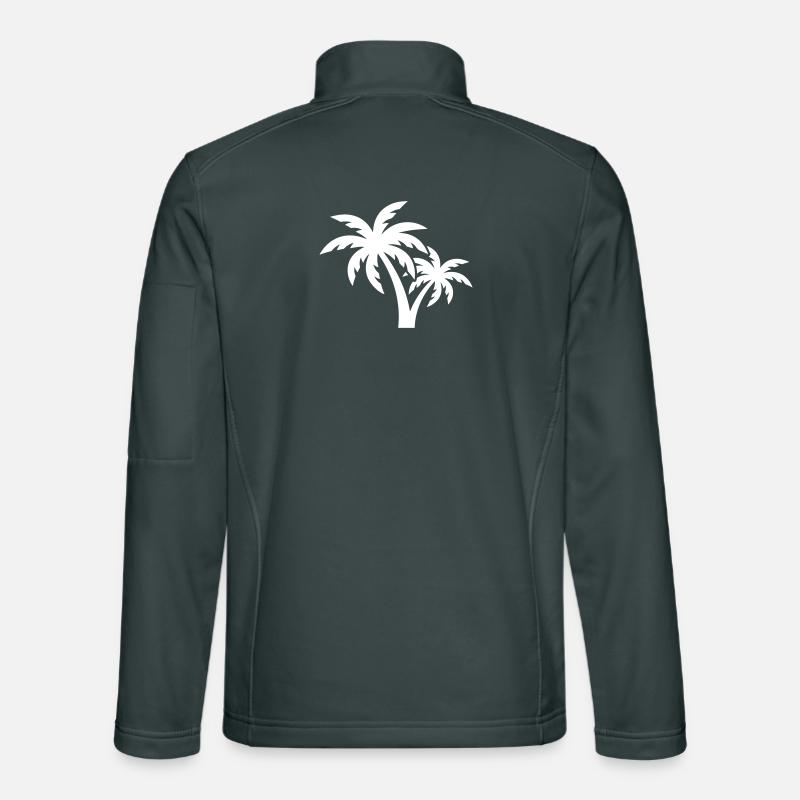 Palm Tree Symbol Beach Unisex Softshell Jacket