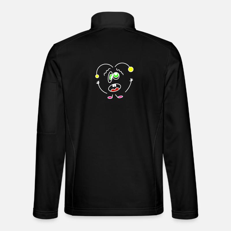Crazy-Heartbeat - Unisex Softshelljacke - Schwarz