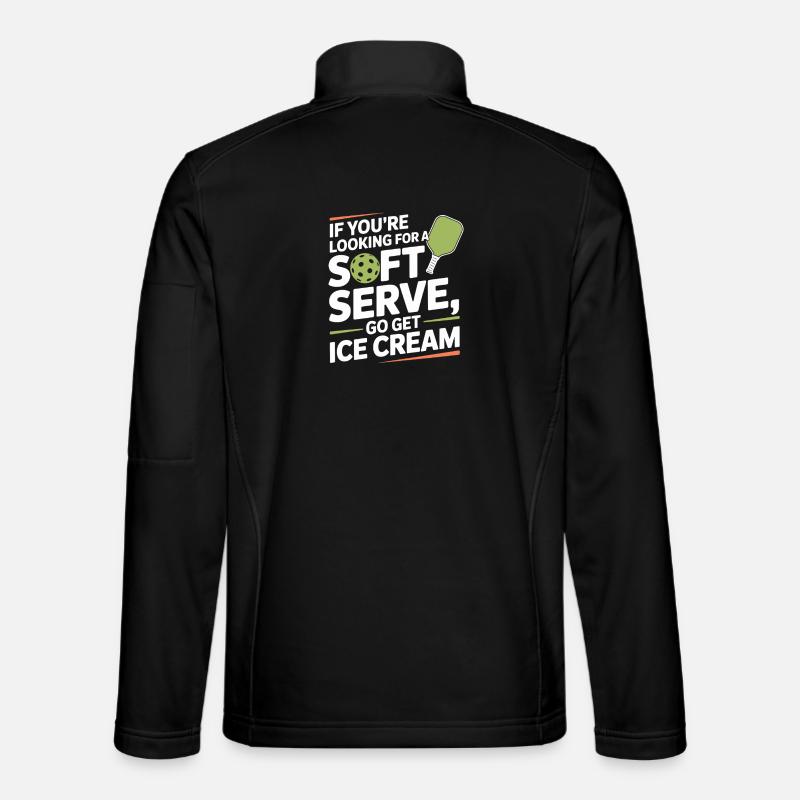 Pickleball Spieler Looking For Soft Serve Dinking Unisex Softshelljacke
