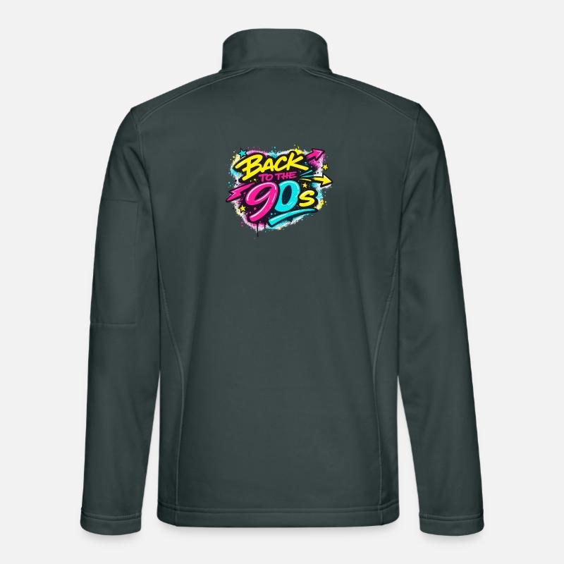 Back to the 90s Neon Graffiti Unisex Softshell Jacket