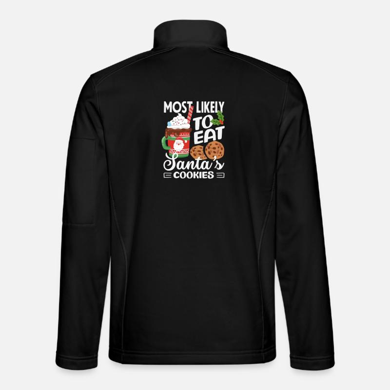 Sandsynligvis julemandsmåkager, der spiser jul - Unisex softshelljakke - sort