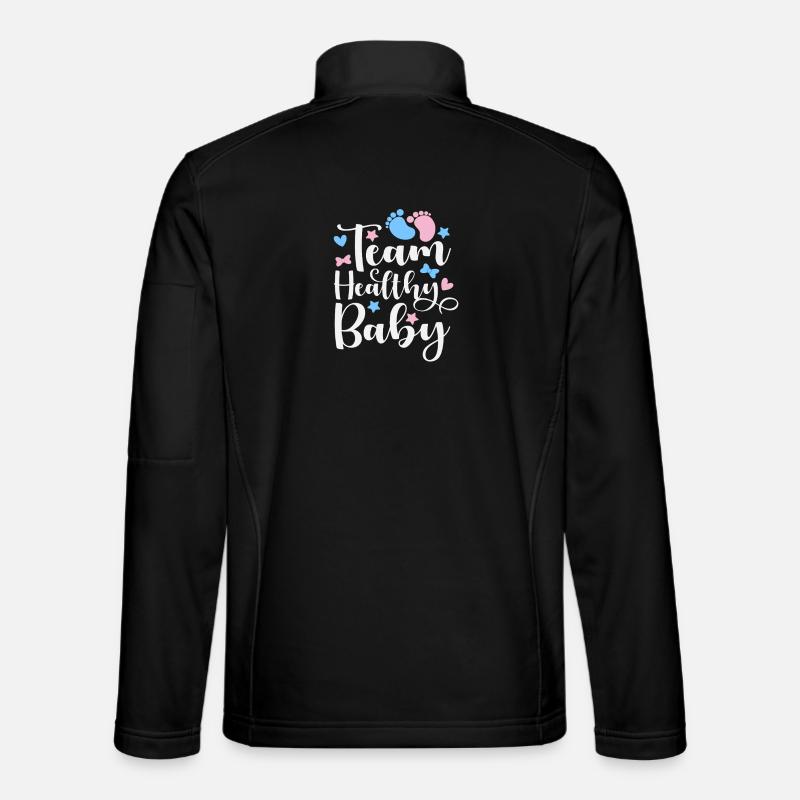 Team Gesundes Baby Junge Oder Mädchen - Unisex Softshelljacke - Schwarz