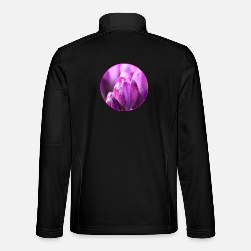 Crocuses Crocus Purple Flowers Crocus Bud - Unisex Softshell Jacket - black