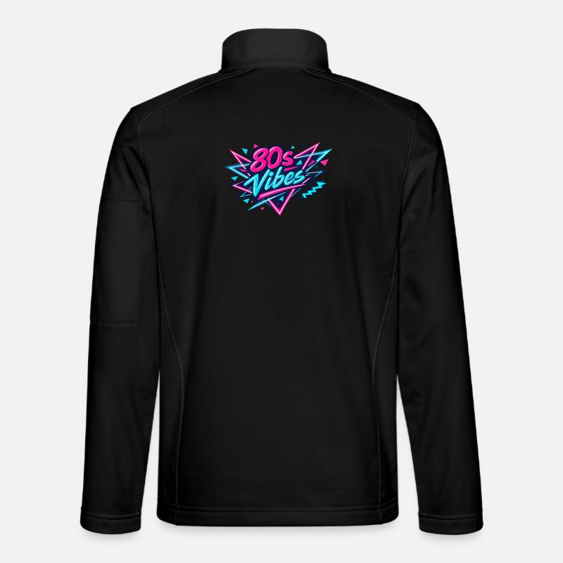 80s Vibes Neon Retro - Unisex Softshelljacke - Schwarz