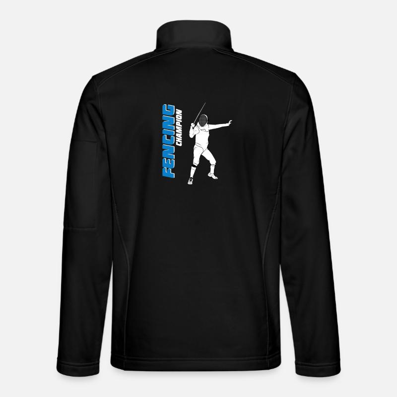 Fægtning - Fechten - Fechter - Fechtkampf - Unisex softshelljakke - sort
