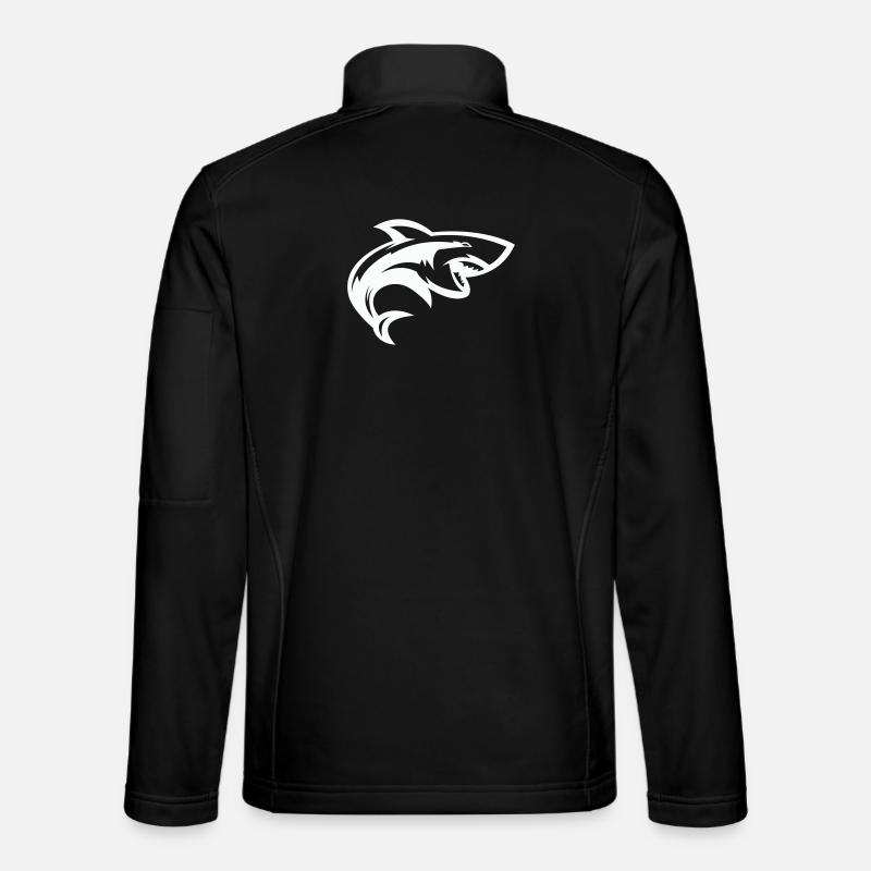 Tête de requin stylisée - Veste en tissu softshell Unisexe - noir