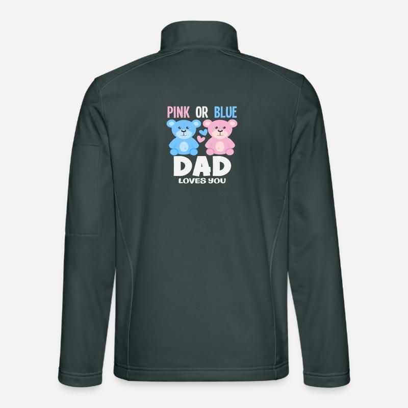 Pink Oder Blau Papa Liebt Dich Unisex Softshelljacke