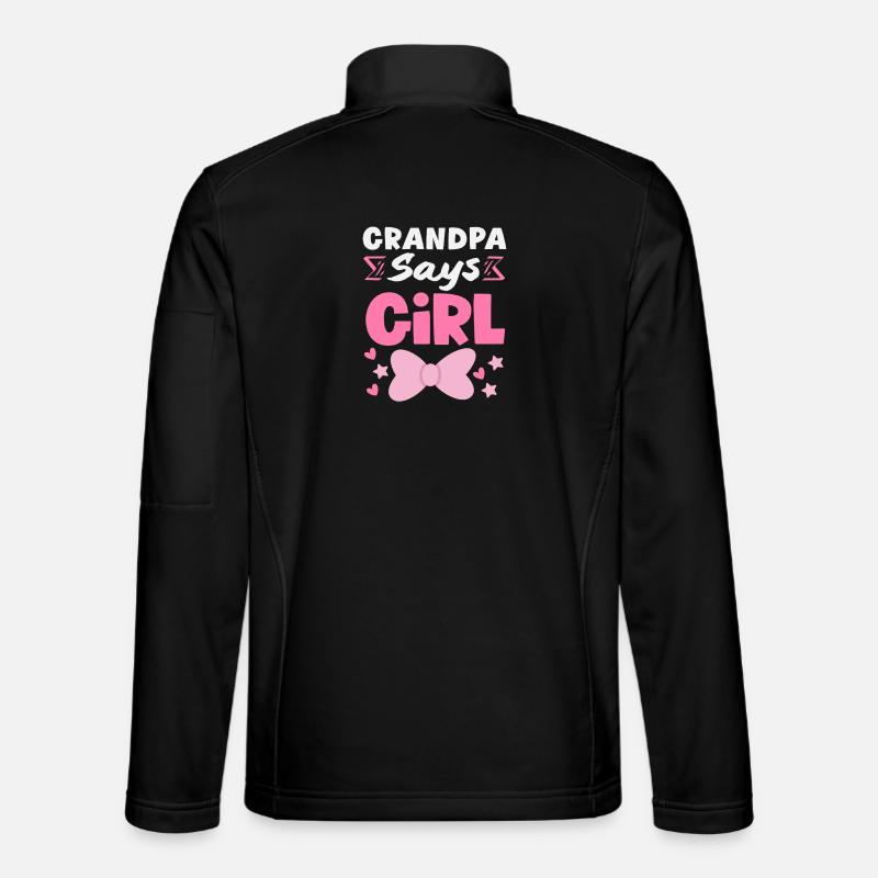 Nonno Nonno dice che la ragazza rivela il sesso - Giacca softshell unisex - nero
