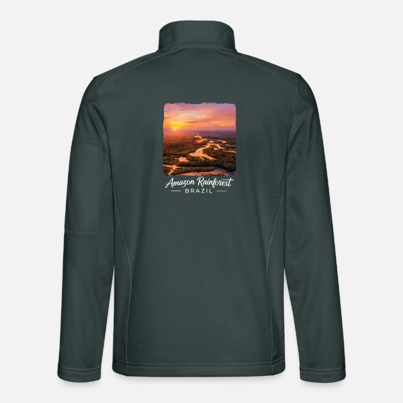 Forêt tropicale Découvert du Brésil Veste en tissu softshell Unisexe