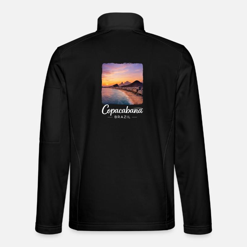 Copacabana Brazil Sunset Beach Magic - Unisex Softshell Jacket - black
