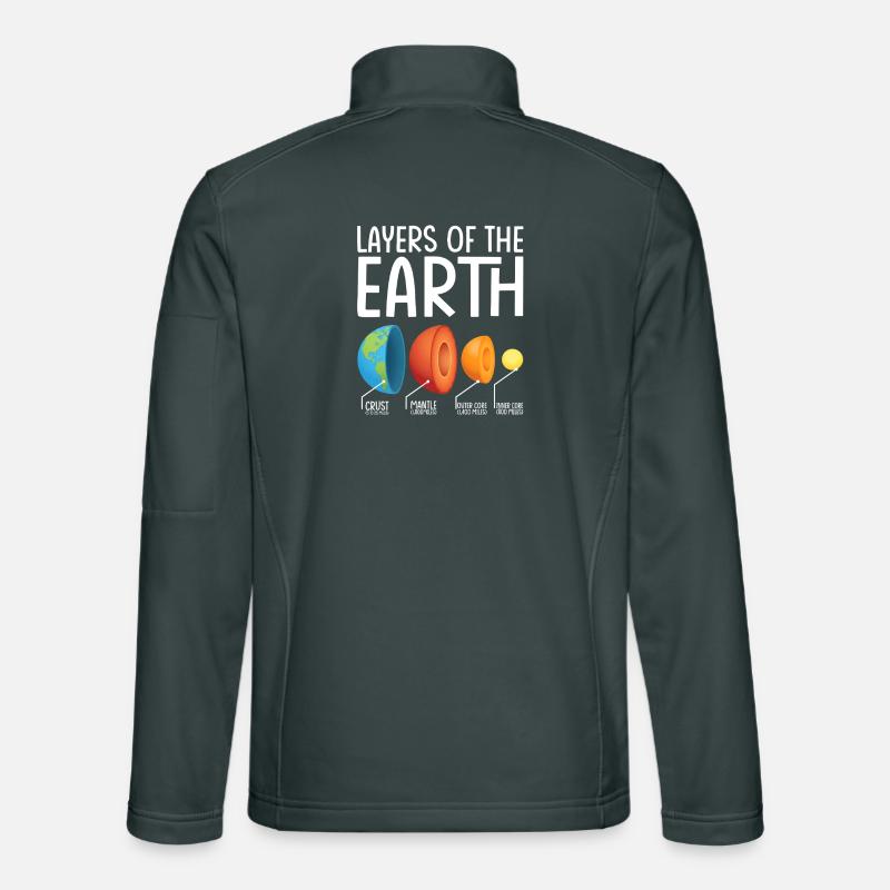 Earth Layers Exploded Diagram Unisex Softshell Jacket
