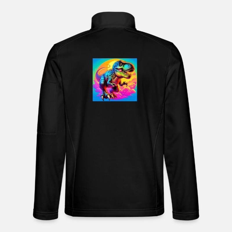 Dinosaurier - Unisex Softshelljacke - Schwarz