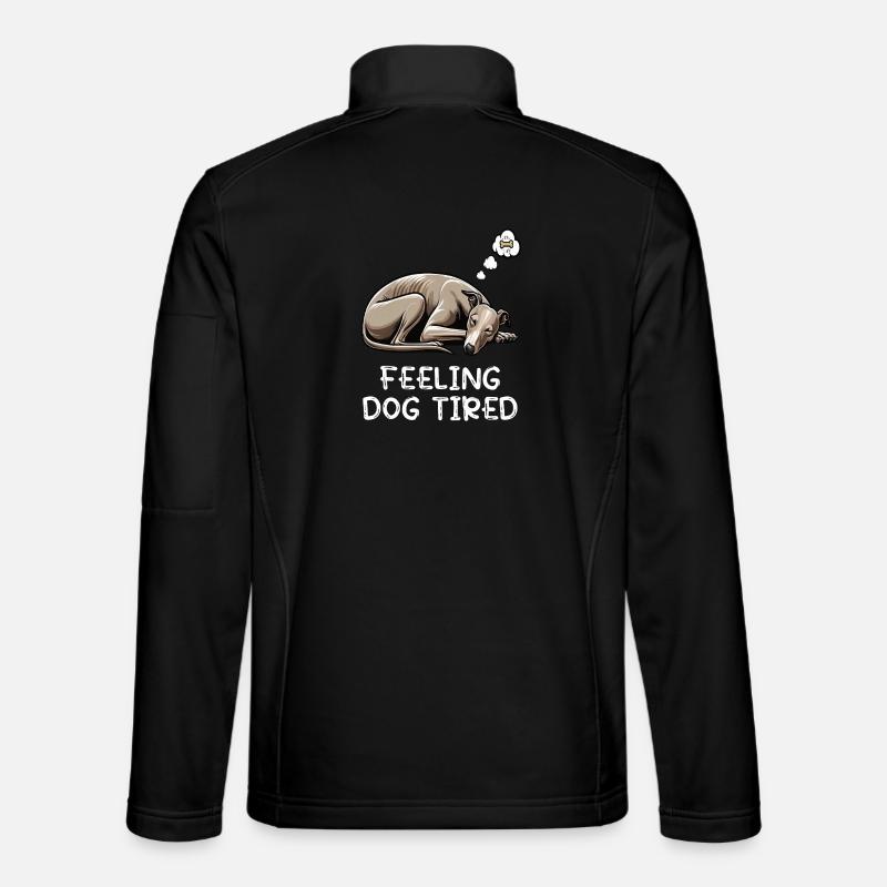 Se sentir fatigué Whippet Whippets Lévriers - Veste en tissu softshell Unisexe - noir