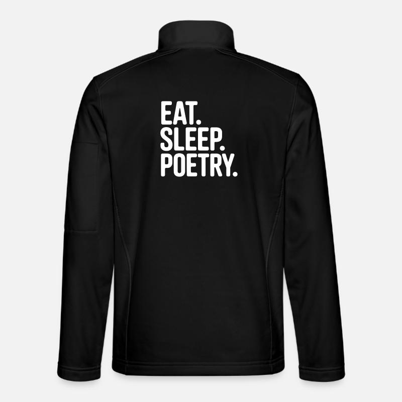 Eat Sleep Poetry Tee - Unisex Softshell Jacket - black