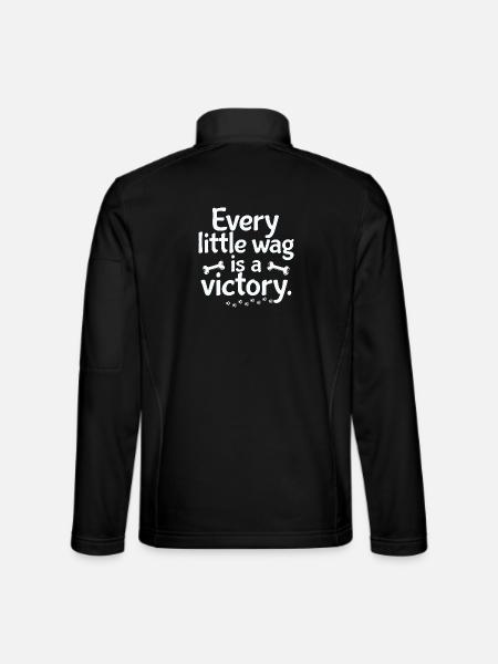 Jeder Wag ist ein kleiner Sieg - Unisex Softshelljacke - Schwarz - Hinten
