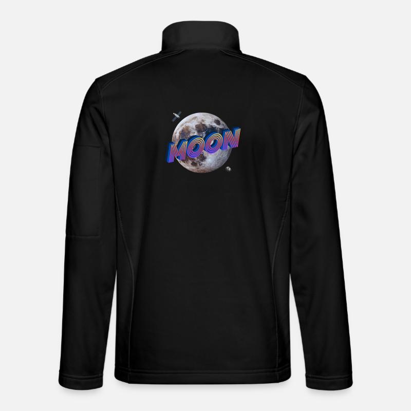 Moon – Weltraumserie - Unisex Softshelljacke - Schwarz