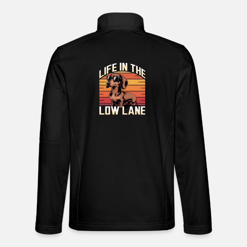 Funny Dog Breed Dachshund - Unisex Softshell Jacket - black