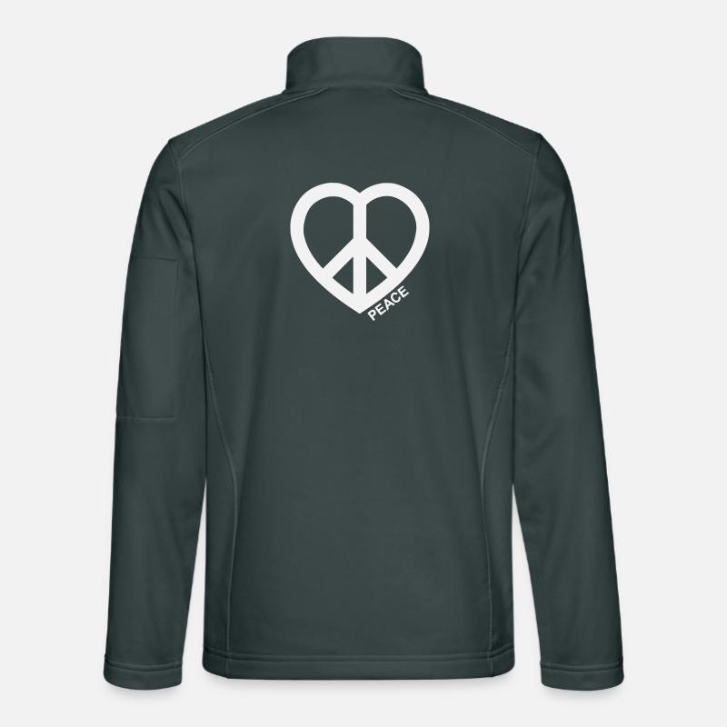 Heart Peace Symbol Unisex Softshell Jacket