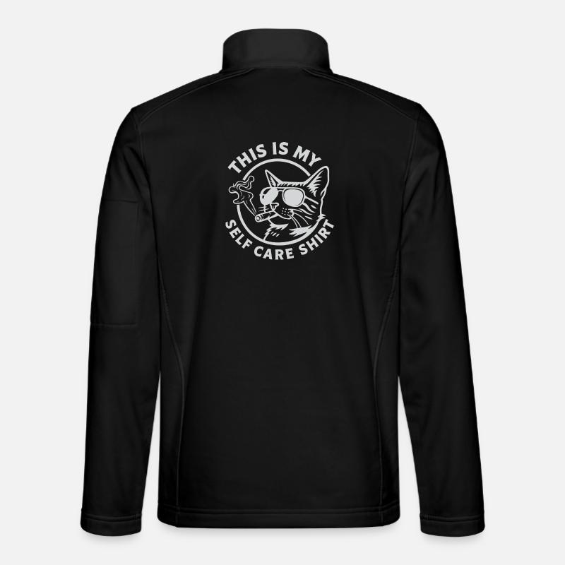 Mein Self-Care Katzenshirt - Unisex Softshelljacke - Schwarz