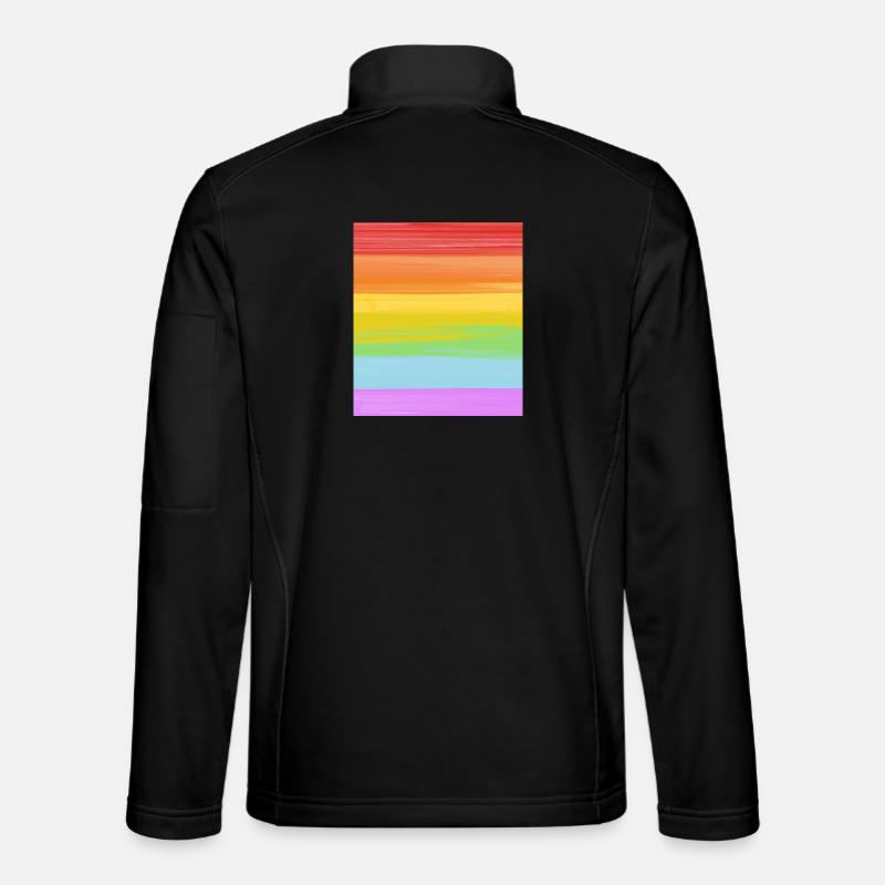 Aquarell Regenbogen – LGBTQ Pride - Unisex Softshelljacke - Schwarz
