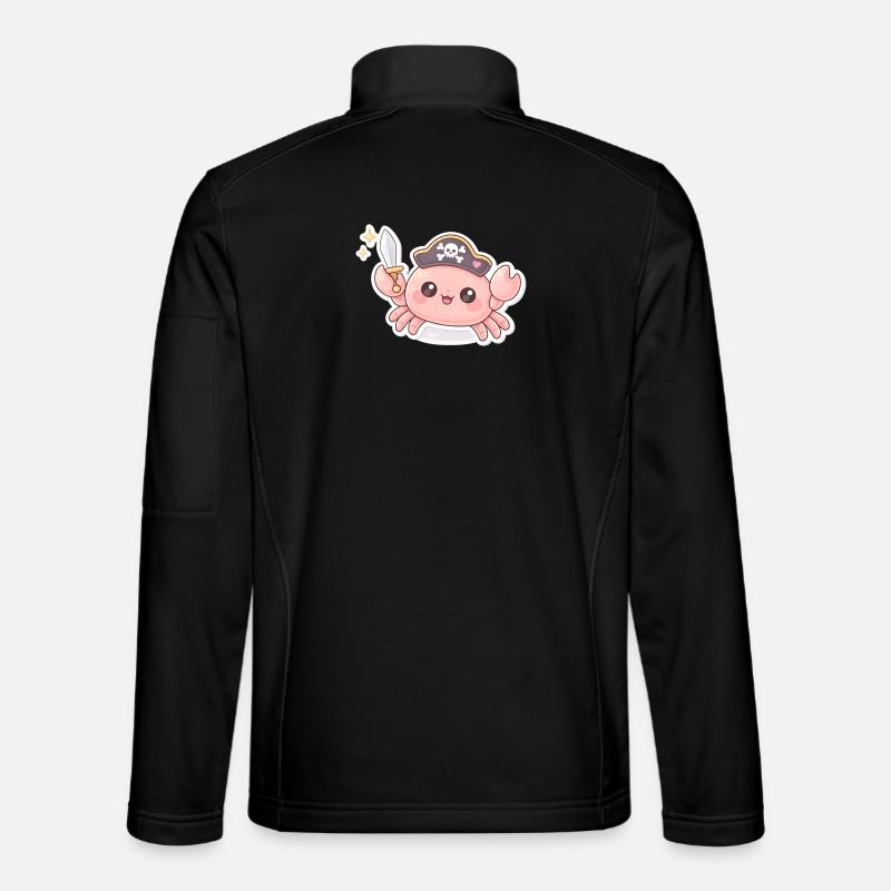 Pirate Crab with Sword - Unisex Softshell Jacket - black